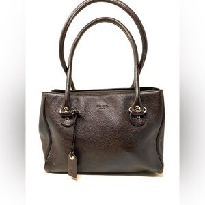 Chocolate Brown Kate Spade Pebbled  Leather Satchel
